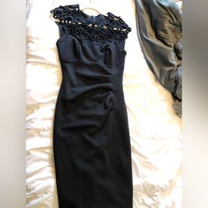 Black formal cocktail dress.